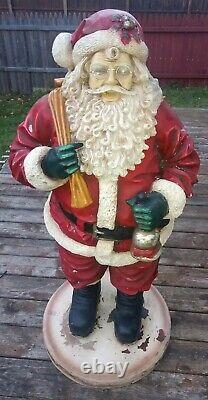 Vintage 50SantaClausStatueCarrying ChristmasPresentsResin50lbs LOCALPICKUPONLY