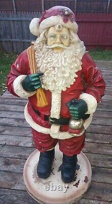 Vintage 50SantaClausStatueCarrying ChristmasPresentsResin50lbs LOCALPICKUPONLY