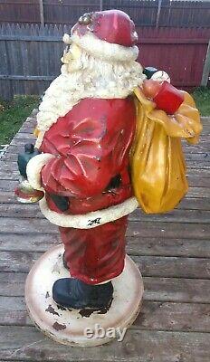 Vintage 50SantaClausStatueCarrying ChristmasPresentsResin50lbs LOCALPICKUPONLY