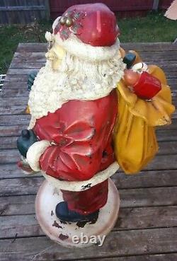 Vintage 50SantaClausStatueCarrying ChristmasPresentsResin50lbs LOCALPICKUPONLY