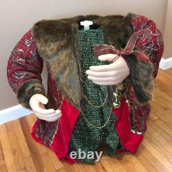 Vintage 56-INCH FATHER CHRISTMAS SANTA FIGURE MANNEQUIN FUR SPRING TELESCOPING