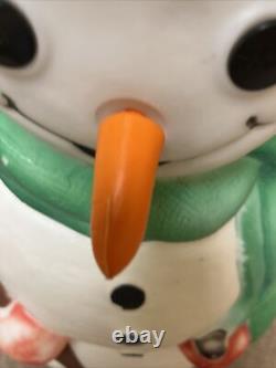 Vintage 90s Empire Snowman Blow Mold Working Plastic 39 See Description