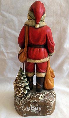 Vintage ANRI B Shackman 9 1/2 Wooden Santa Claus Figure 1988 Christmas 228/500