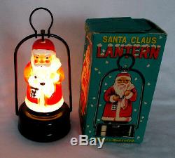 Vintage Amico Battery Light Up Santa Claus Mini Lantern With Box Works 66090