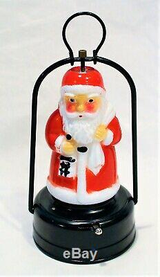 Vintage Amico Battery Light Up Santa Claus Mini Lantern With Box Works 66090