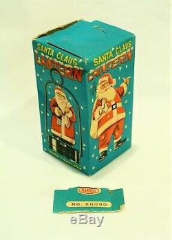 Vintage Amico Battery Light Up Santa Claus Mini Lantern With Box Works 66090