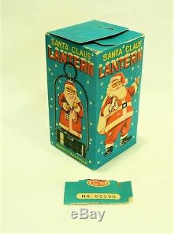 Vintage Amico Battery Light Up Santa Claus Mini Lantern With Box Works 66090