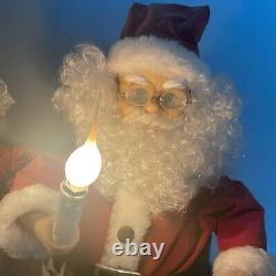 Vintage Animated Illuminated Mr Claus Mrs Claus Christmas Santa Figures 22-25