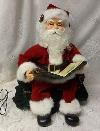 Vintage Animated Motion Christmas Talking Santa Claus Reading Book Sell As Is