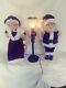 Vintage Animated Motion Santa And Mrs. Claus Christmas Figures