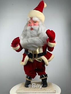 Vintage Animated Santa Claus LARGE 36 Tall Working 1950s Plug In Amazing Rare