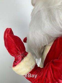 Vintage Animated Santa Claus LARGE 36 Tall Working 1950s Plug In Amazing Rare