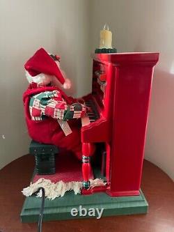Vintage Animated Santa Claus playing piano, 18 inches, 1996 (working)