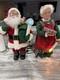 Vintage Animated Santa & Mrs. Claus Figure Set Head And Arm Movement Tested