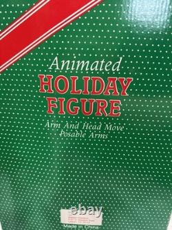 Vintage Animated Santa & Mrs. Claus Figure Set Head And Arm Movement Tested