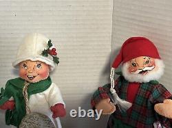 Vintage Annalee Mobilitee Christmas Dolls Lot of 4 Santa Claus Drummer Boy 1990s