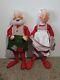 Vintage Annalee Mr & Mrs Santa Claus Christmas Mobilitee Dolls 1960's 28