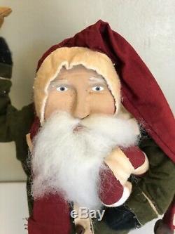 Vintage Arnett's Country Store Santa Claus Holding a Star with Candy Cane USA