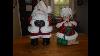 Vintage Atlantic Mold Ceramic Mr And Mrs Santa Claus Figurines