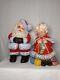 Vintage Atlantic Mold Ceramic Santa And Mrs. Claus Christmas Figures 13 & 14