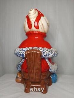 Vintage Atlantic Mold Ceramic Santa and Mrs. Claus Christmas Figures 13 & 14