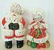 Vintage Atlantic Mold Santa And Mrs Claus Knitting 14 Inch Statues