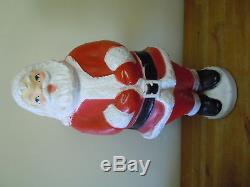 Vintage Beco Prod. 31-Inch Christmas Blow Mold Lighted Santa Claus Decorations