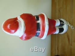 Vintage Beco Prod. 31-Inch Christmas Blow Mold Lighted Santa Claus Decorations