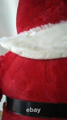 Vintage Big 22 Inch Stuffed Rubber Faced Santa Clause