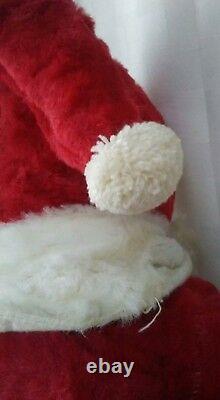 Vintage Big 22 Inch Stuffed Rubber Faced Santa Clause