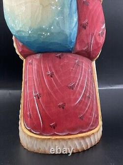 Vintage Carved Wooden Russian Santa Claus Hand Painted Christmas Russia 9