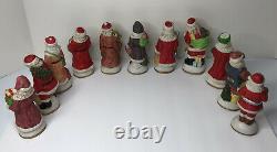 Vintage Ceramic Santa Claus 5 Inch Figures Around The World Lot Of 11 See Pics