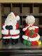 Vintage Ceramic Santa And Mrs. Claus Christmas Figure