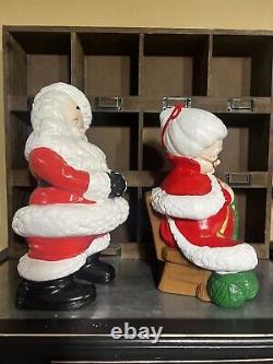 Vintage Ceramic Santa and Mrs. Claus Christmas Figure
