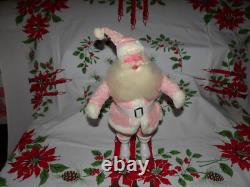 Vintage Christmas 1960's Harold Gale Santa 16 Pink Velvet Mary Kay