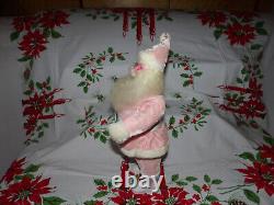 Vintage Christmas 1960's Harold Gale Santa 16 Pink Velvet Mary Kay