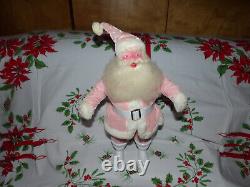 Vintage Christmas 1960's Harold Gale Santa 16 Pink Velvet Mary Kay