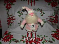 Vintage Christmas 1960's Harold Gale Santa 16 Pink Velvet Mary Kay