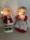 Vintage Christmas Animated Lights Mr & Mrs Claus Figures Works! Make Offer