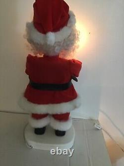 Vintage Christmas Animated Lights Mr & Mrs Claus Figures WORKS! Make Offer