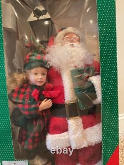 Vintage Christmas Animated Moving Santa Claus with Light PostOrig BoxNever Used