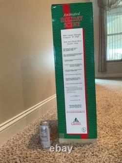 Vintage Christmas Animated Moving Santa Claus with Light PostOrig BoxNever Used