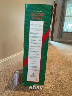 Vintage Christmas Animated Moving Santa Claus with Light PostOrig BoxNever Used