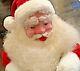 Vintage Christmas Harold Gale Santa Claus Doll Mohair Beard Red Velvet Suit 15