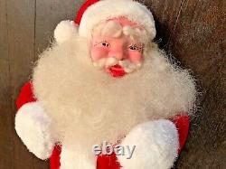 Vintage Christmas HAROLD GALE Santa Claus Doll Mohair Beard Red Velvet Suit 15
