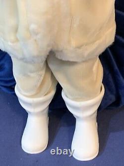 Vintage Christmas Harold Gale Santa Doll White Suit 16