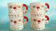 Vintage Christmas Holt Howard Starry Eyed Santa 1960s Mugs Cups Set Of Four