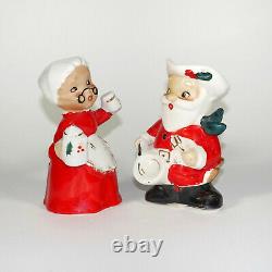 Vintage Christmas Menschik Goldman Cowboy Santa Mrs Claus Western Salt & Pepper