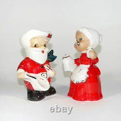 Vintage Christmas Menschik Goldman Cowboy Santa Mrs Claus Western Salt & Pepper