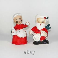 Vintage Christmas Menschik Goldman Cowboy Santa Mrs Claus Western Salt & Pepper